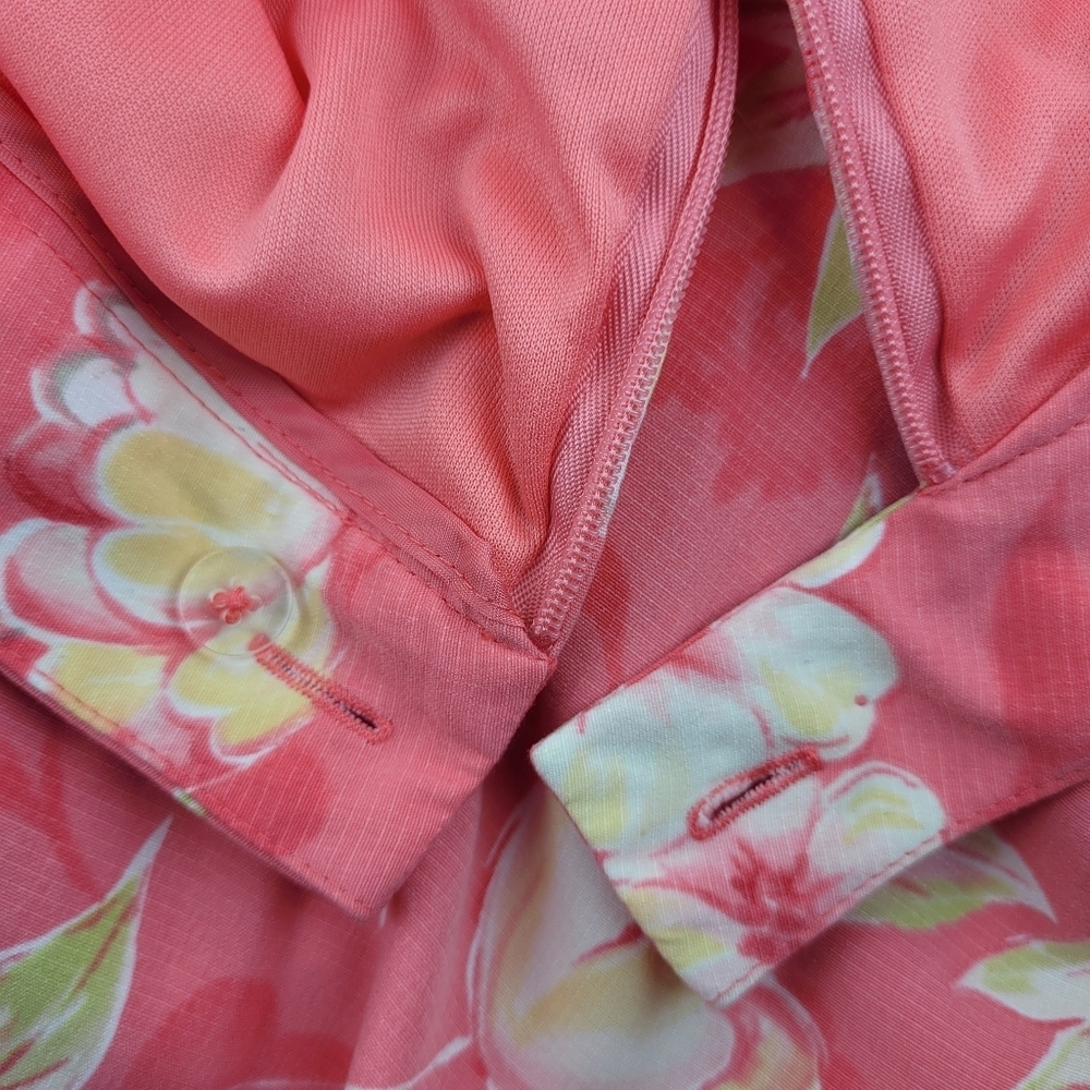 EP Pro pink white floral golf skirt with shorts side zip pleats sport tennis 10 - Picture 8 of 12